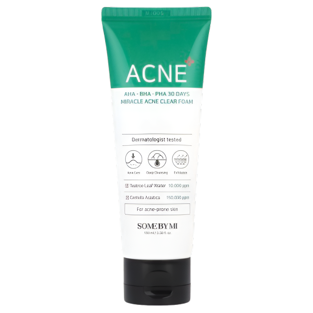 Mousse nettoyante aux acides pour les peaux à problèmes