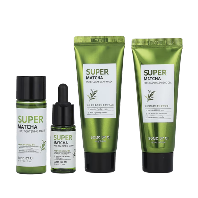 Kit de miniatures pour resserrer les pores avec le thé matcha