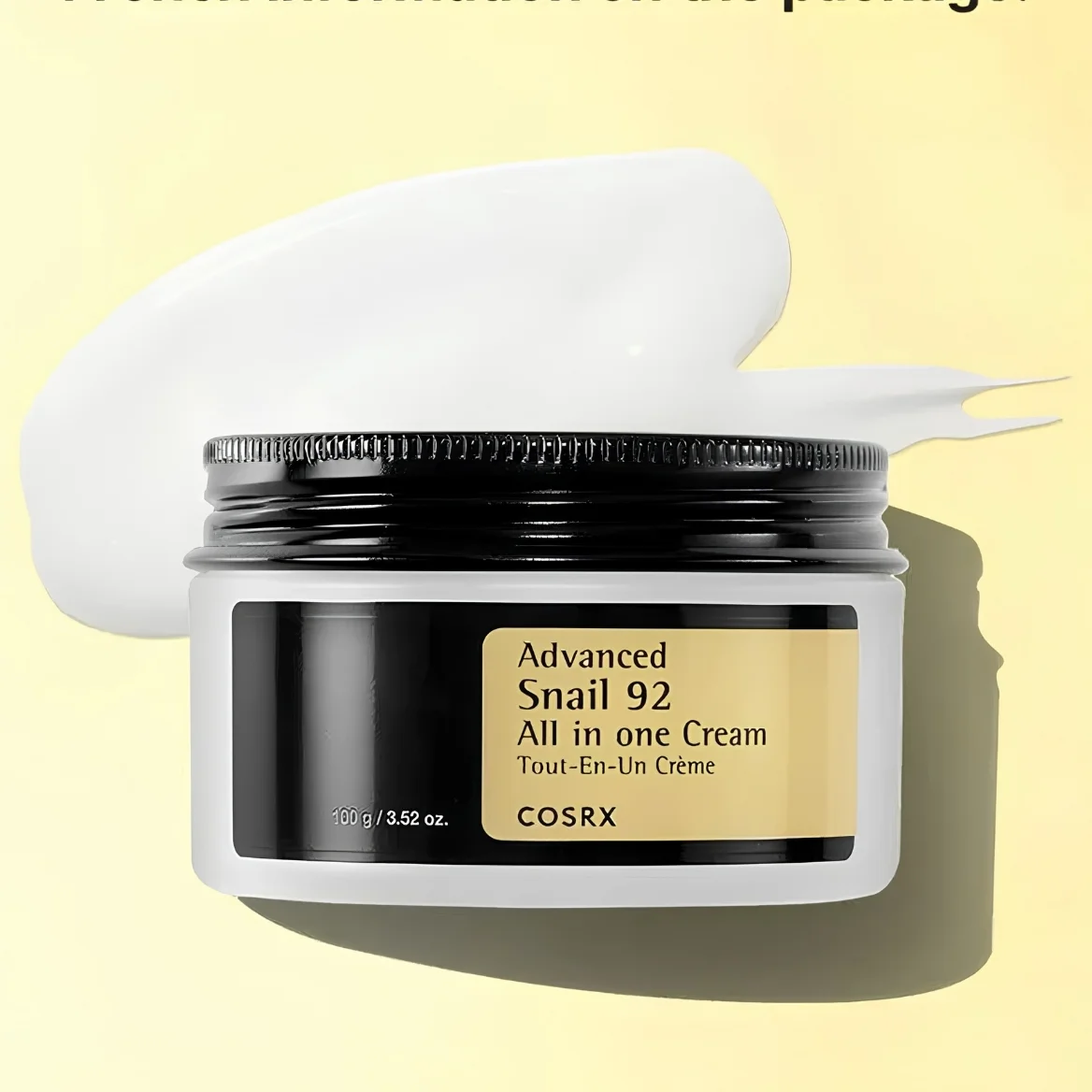 Crème réparatrice à 92% de Mucine d'Escargot